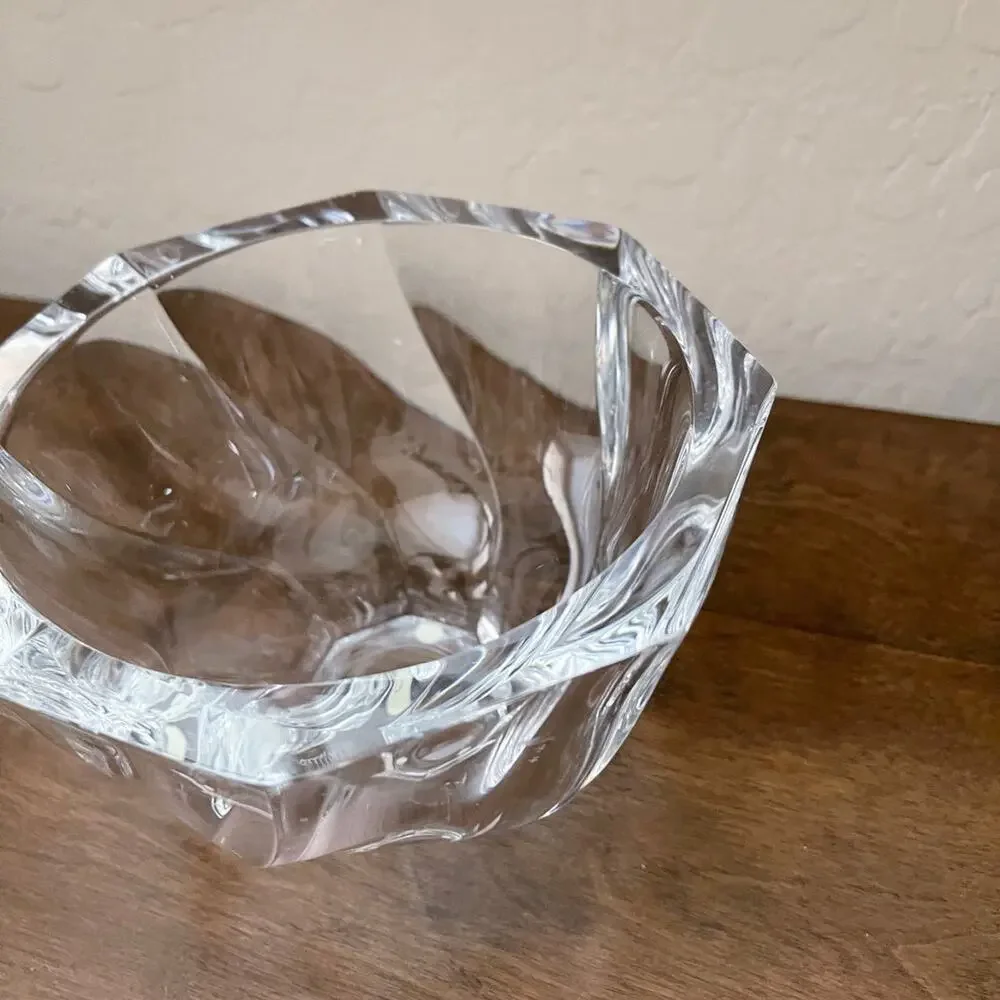Vintage Orrefors Sweden Crystal glass bowl Kosta Boda 8